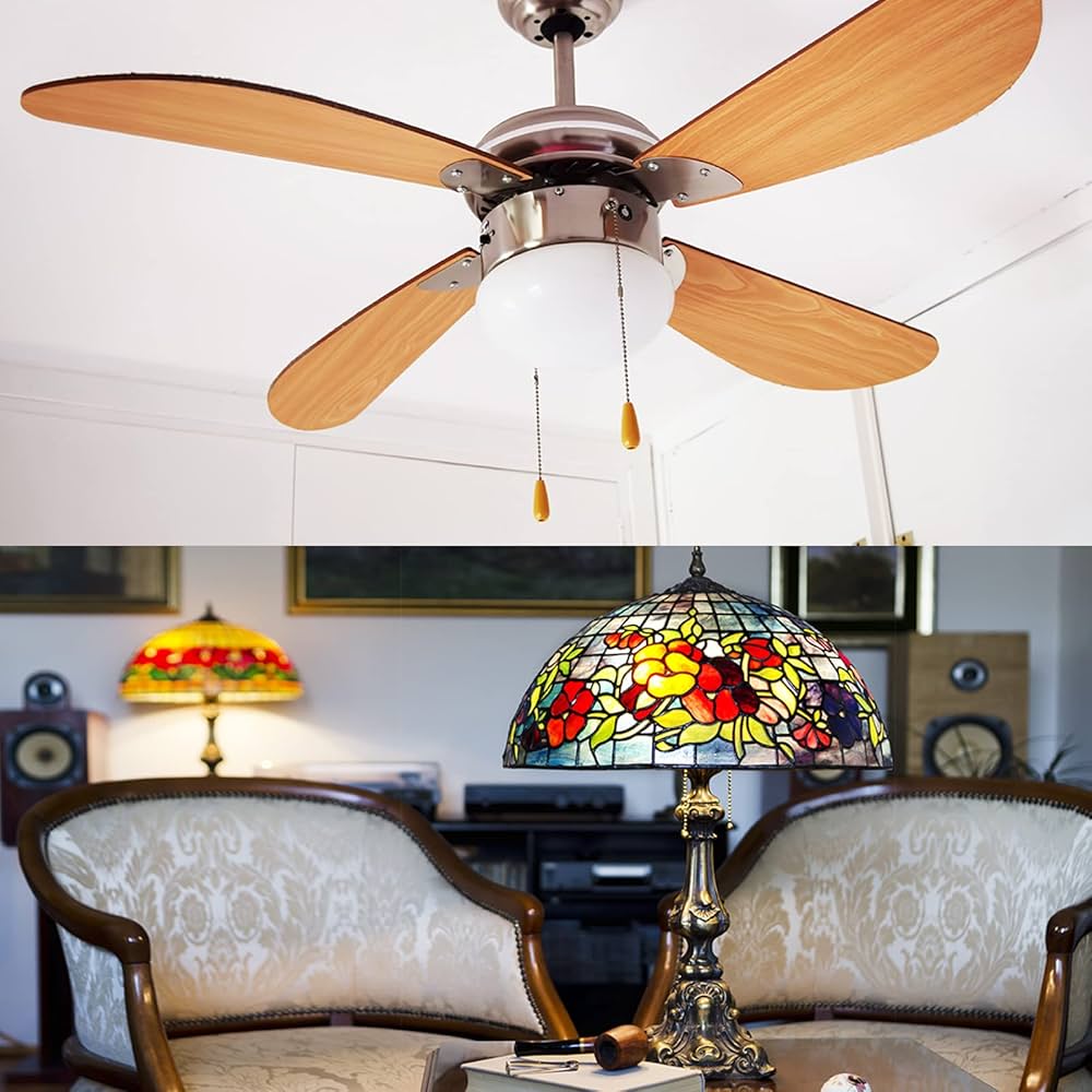 MECCANIXITY Ceiling Fan Switch 3 Speed 4 Wire, ZE-208S